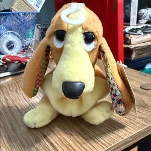 HUSH PUPPIES APPLAUSE LEMON MERINGUE BASSET HOUND DOG Bean Bag Plush Toy & Tag